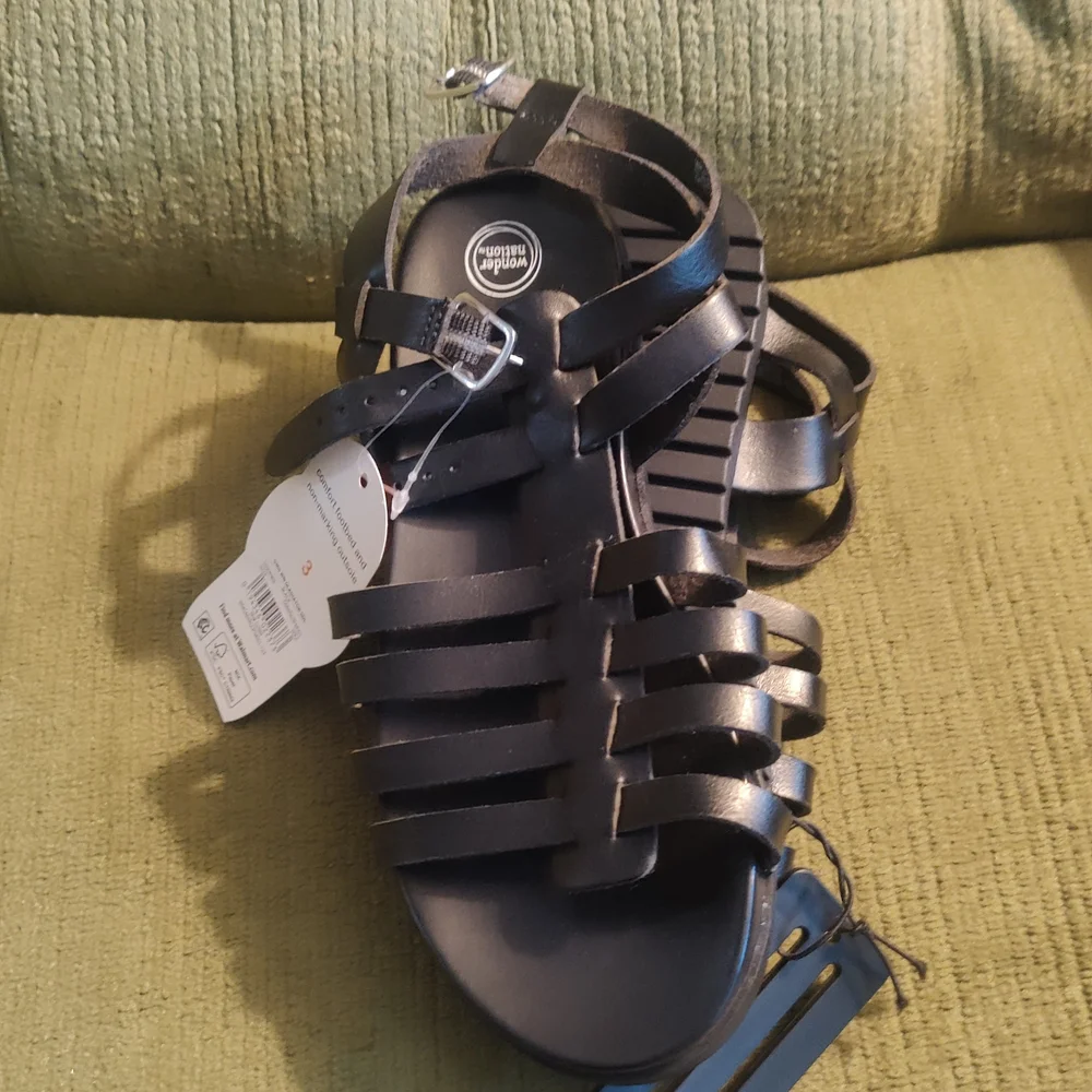 Modern Society‎ Black Strappy Sandals